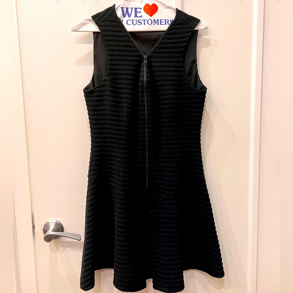 Theory Boucle striped little black dress